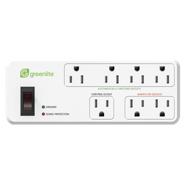 Tier 1 Advanced Power Strip - 7 Outlet (Compact) - Greenlite