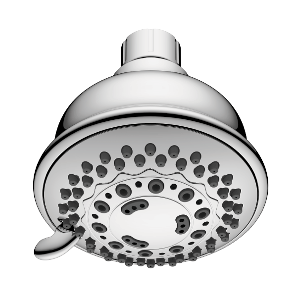 LowFlow Fixed Chrome Showerhead 1.5GPM 6 Functions Water